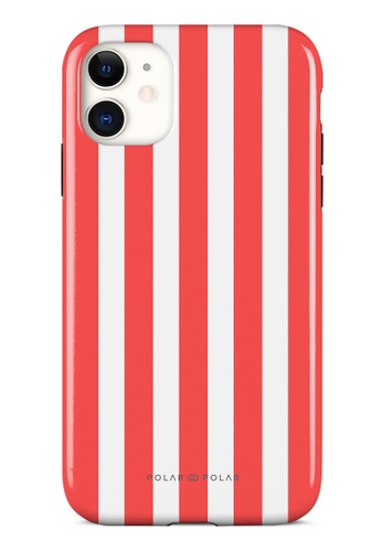 Polar Polar red Scarlet Stripe iPhone 11 Dual-Layer Protective Phone Case (Glossy) 8CB0BAC309CB75GS_1