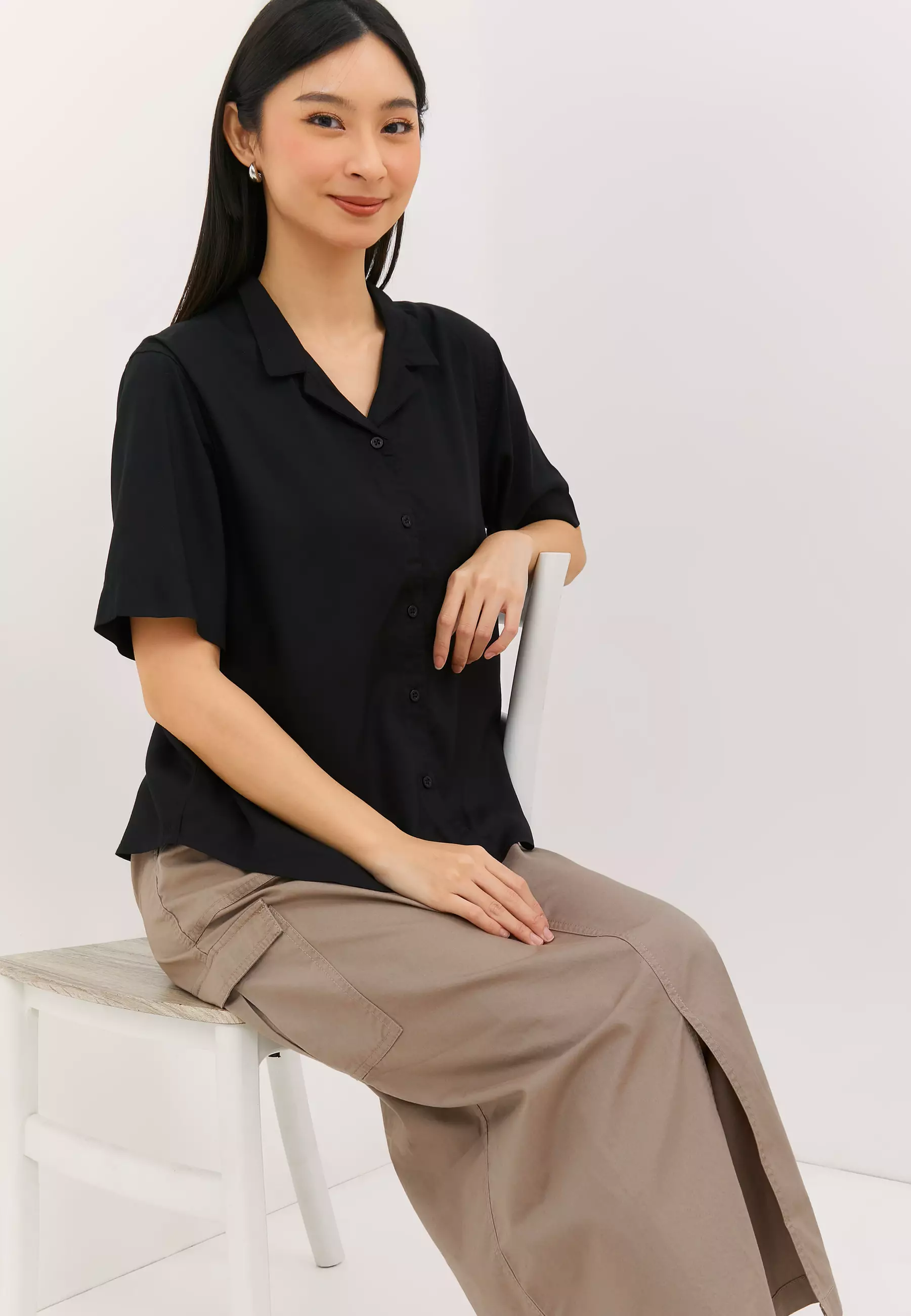 Kamila Black Blouse (G.1502)