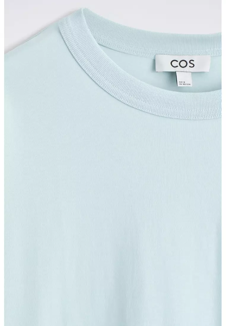 RELAXED JERSEY INTERLOCK LONG-SLEEVED T-SHIRT