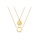 Glamorousky silver Fashion Personality Plated Gold 316L Stainless Steel Sun Goddess Pendant with Double Layer Necklace CF3B1AC44F0677GS_1