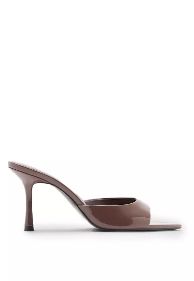 Discount on Mango  shoes - SKU: Patent Leather-Effect Heeled Shoes