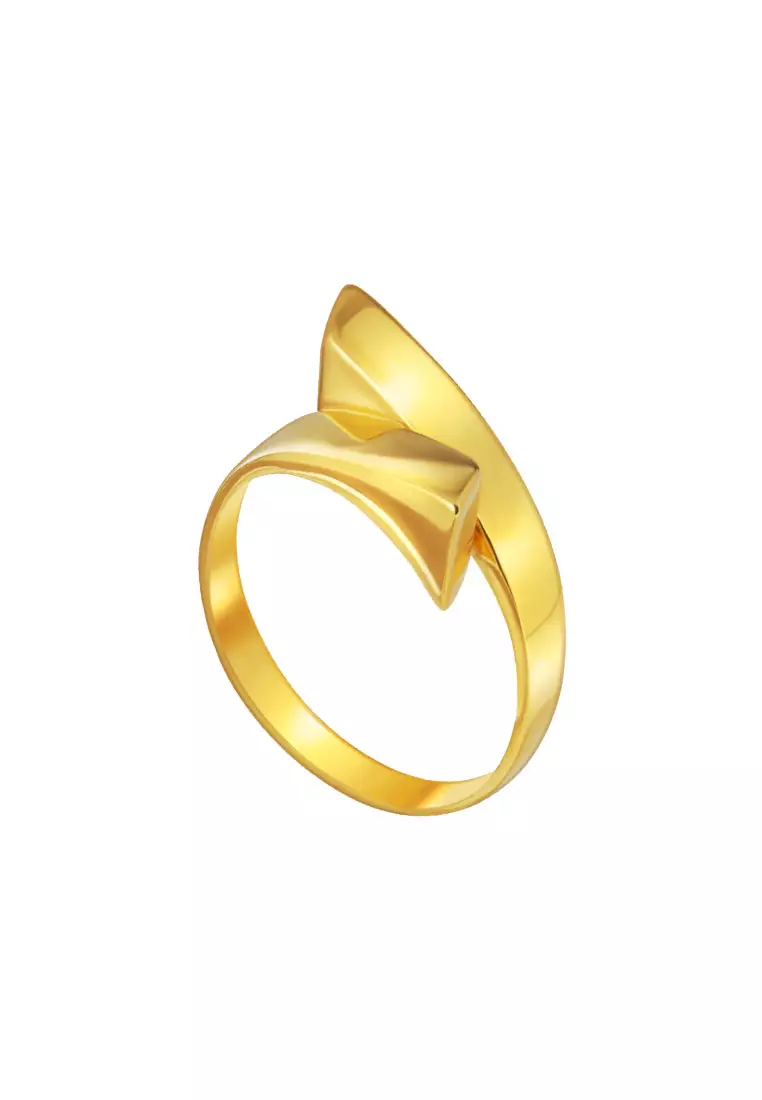 Gold discount twist ring