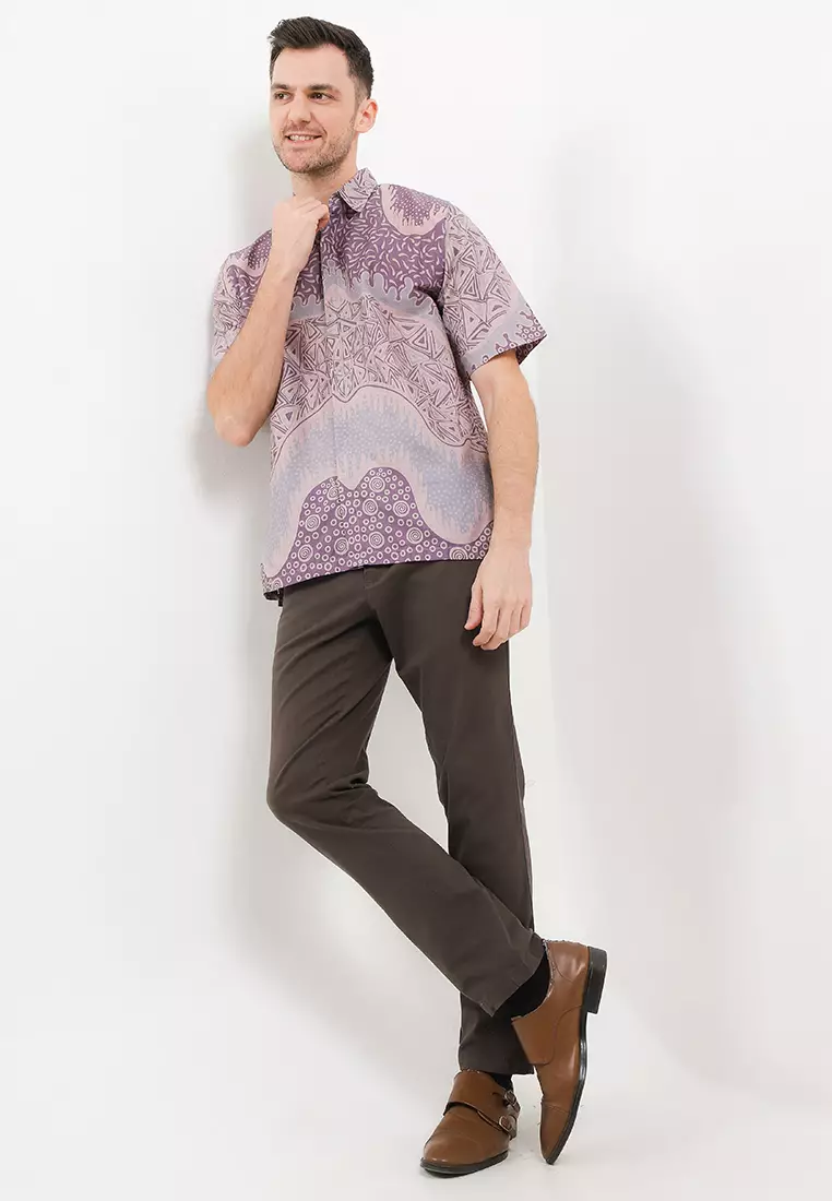 Piramid Kemeja Batik Premium Pria Casual Modern Lengan Pendek