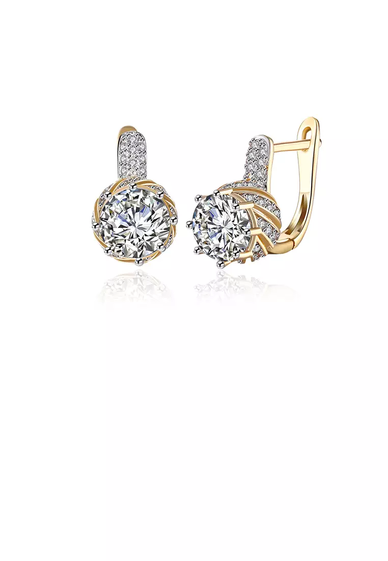 White gold and rose gold earrings on sale