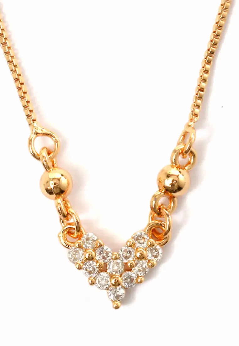 Kalung Aksesoris Wanita Bermotif Crystal Stone Design Casual Elegant Look - 127