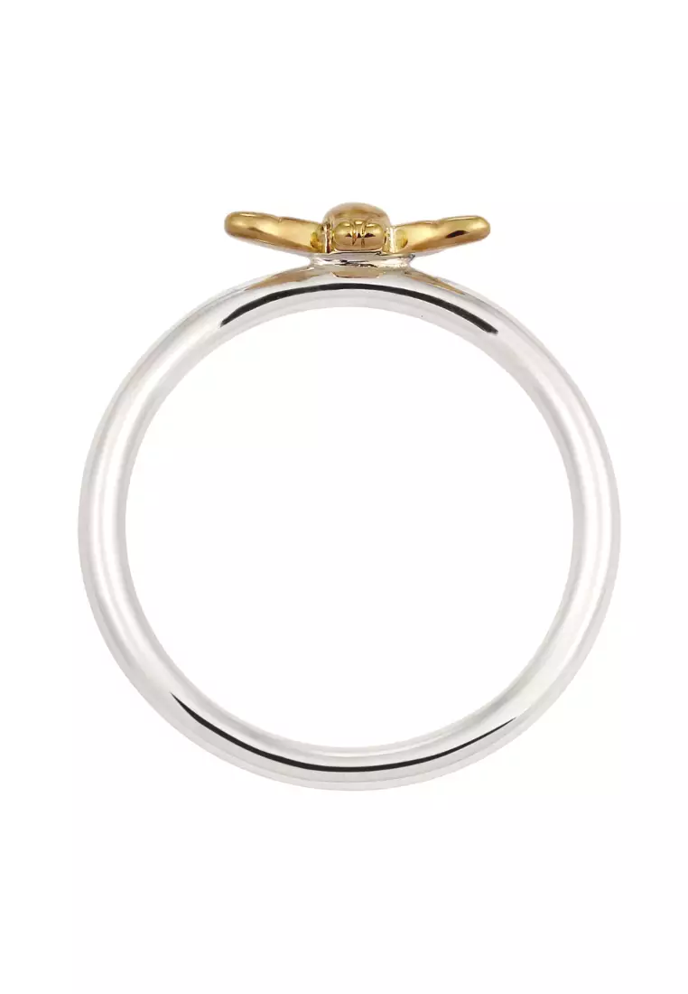 Ring Bee Bicolor Gold Plated