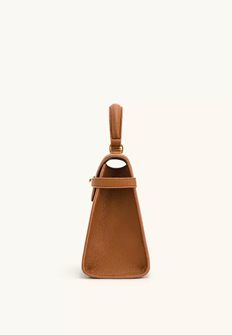 Elise Large Top Handle Bag - Brown