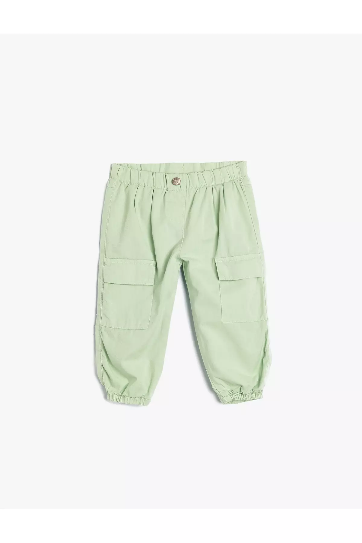Parachute Trousers Elastic Waist Pocket Cotton