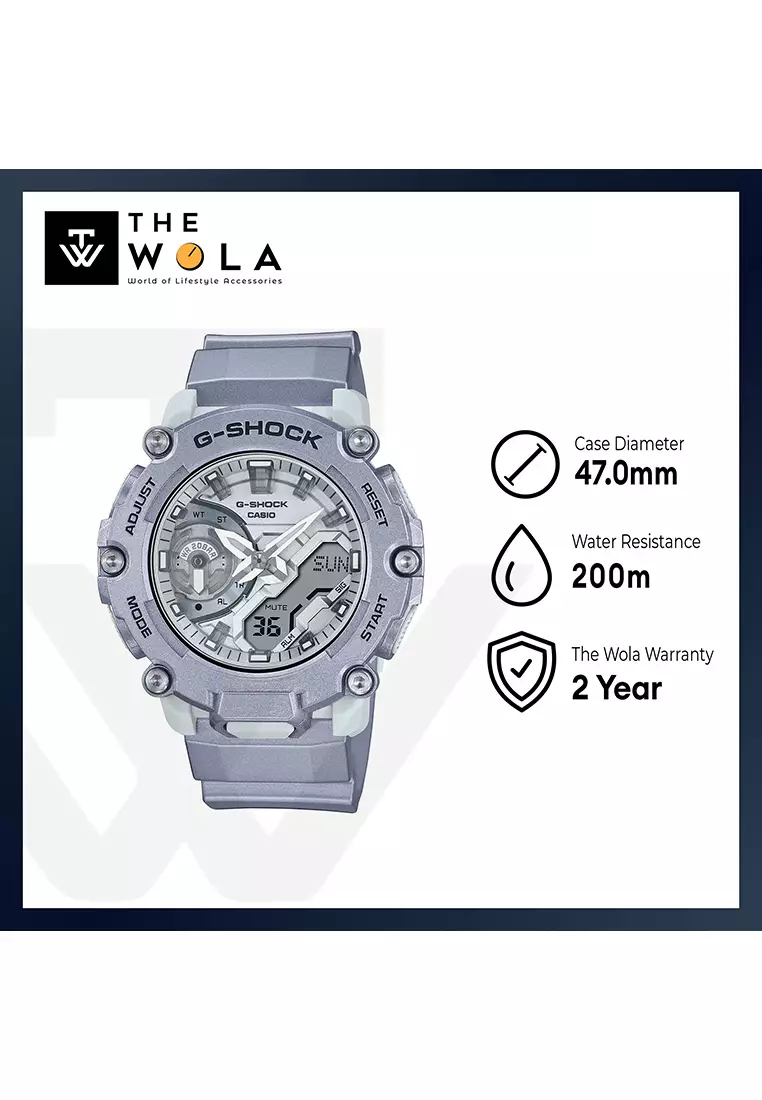 GA-2200 Lineup Forgotten Future Series Men's Watch with Metallic Silver Resin Band - GA-2200FF-8A