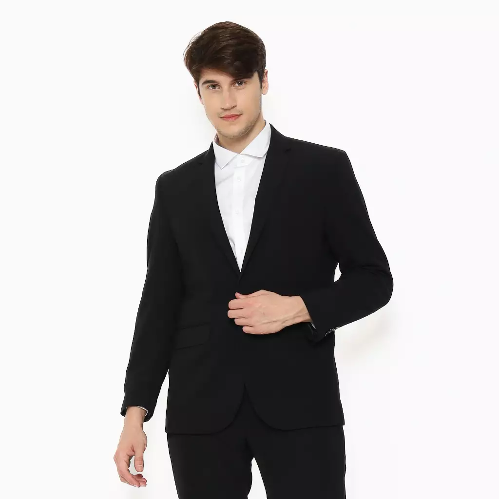 Lawell Jas Pria Formal–Hitam | CAMEO-ST | Regular Fit Jas | Polos