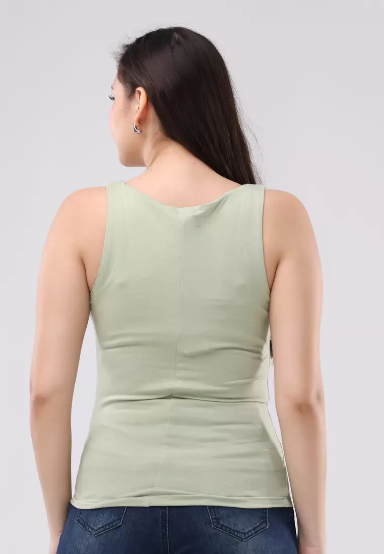 Jap. Cotton Knits Sleeveless Blouse