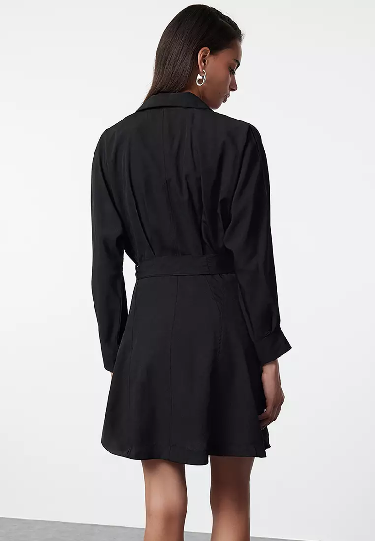 Long Sleeves Mini Shirt Dress