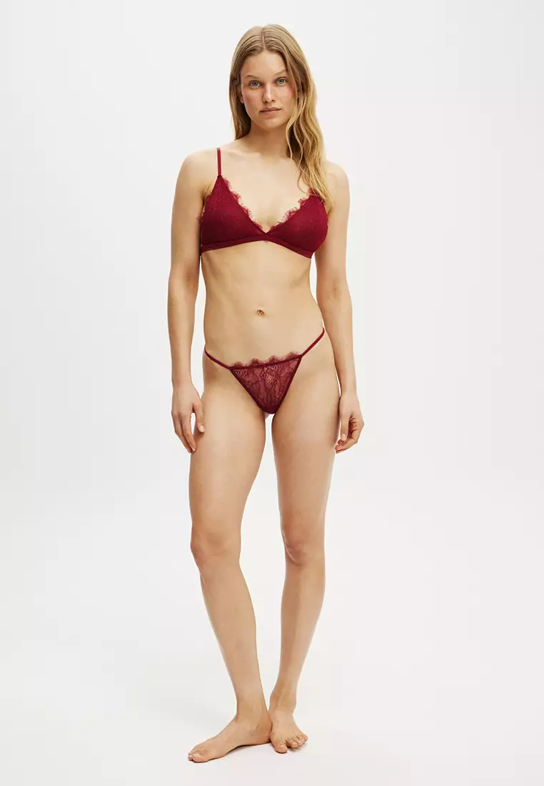 Eyelash Lace Triangle Bralette