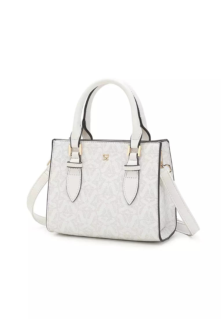 Women's Top Handle Bag / Sling Bag / Crossbody Bag / Shoulder Bag (Tas Tangan Wanita / Tas Selempang Wanita / Tas Bahu Wanita) - Krem