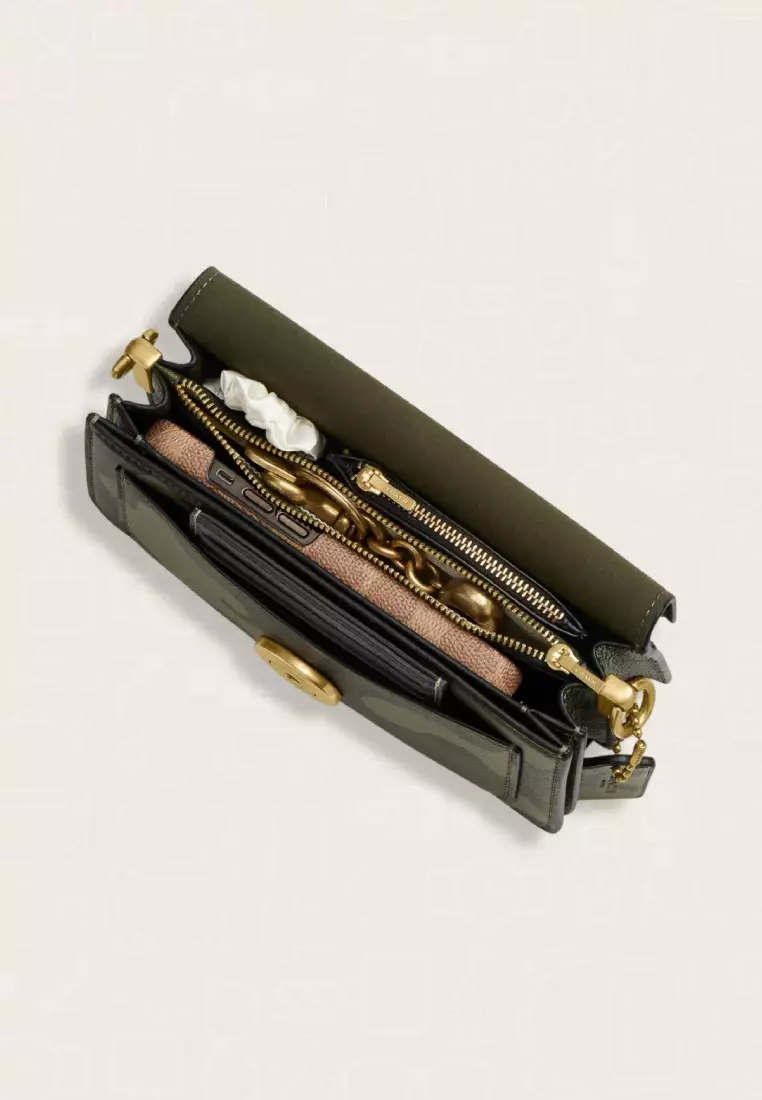 Coach Tabby Shoulder Bag 20 With Camo Print Green Multi