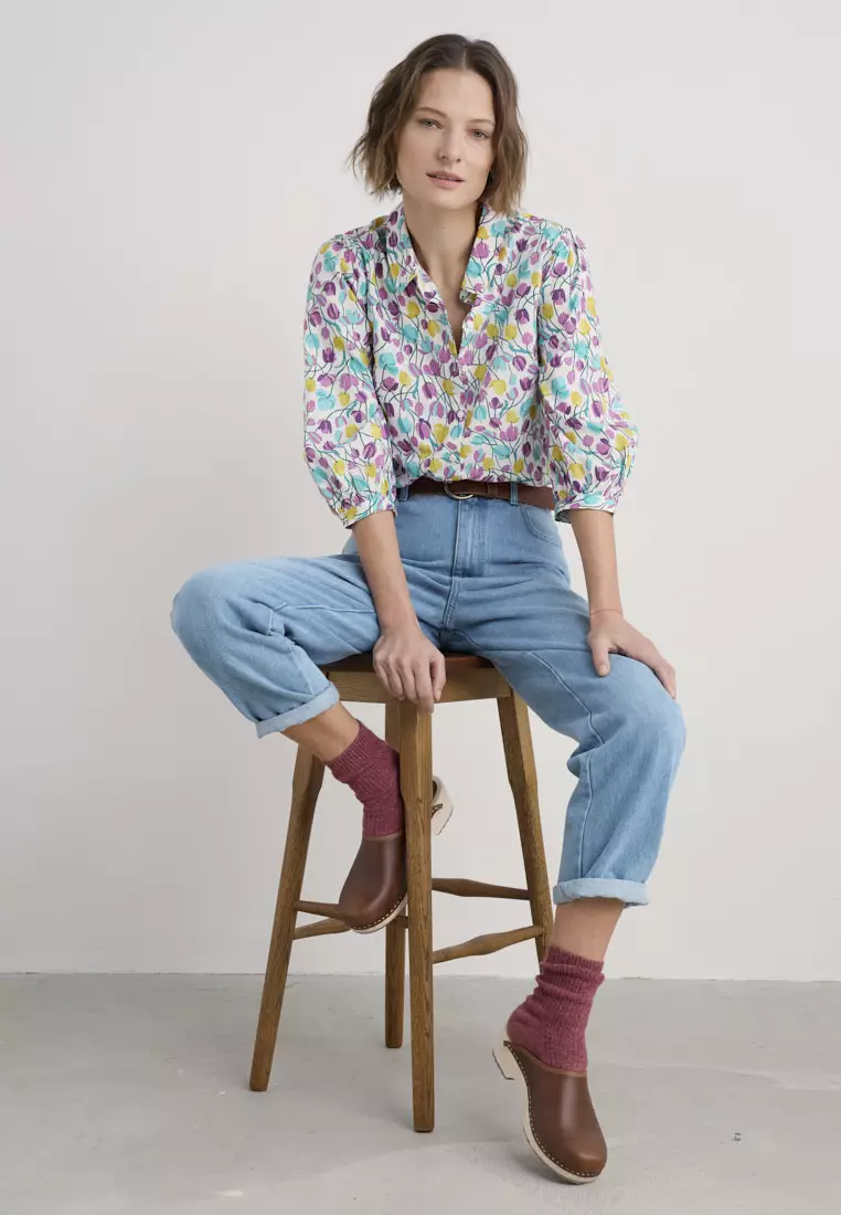 Seasalt Cornwall Multi Hope Cottage Organic Cotton Blouse