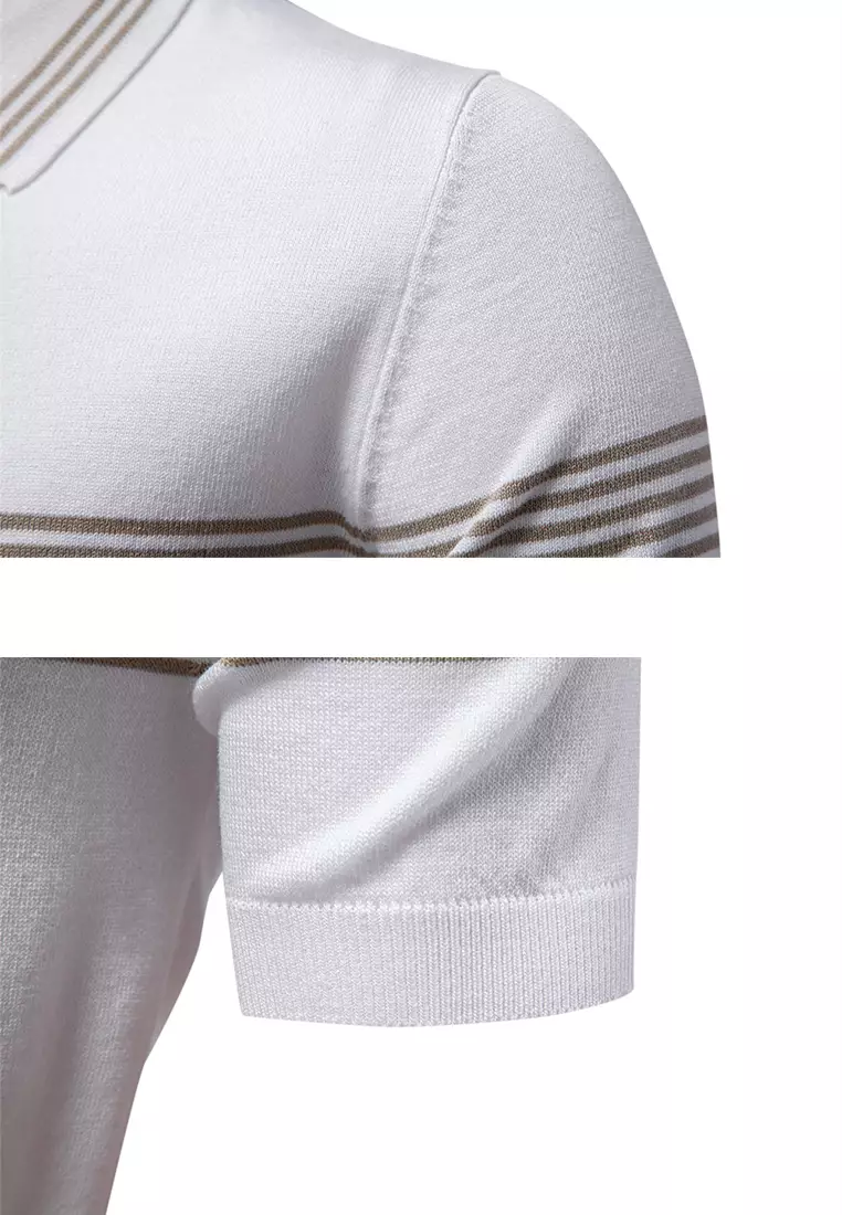 商務條紋Polo衫 AX-PSD8047