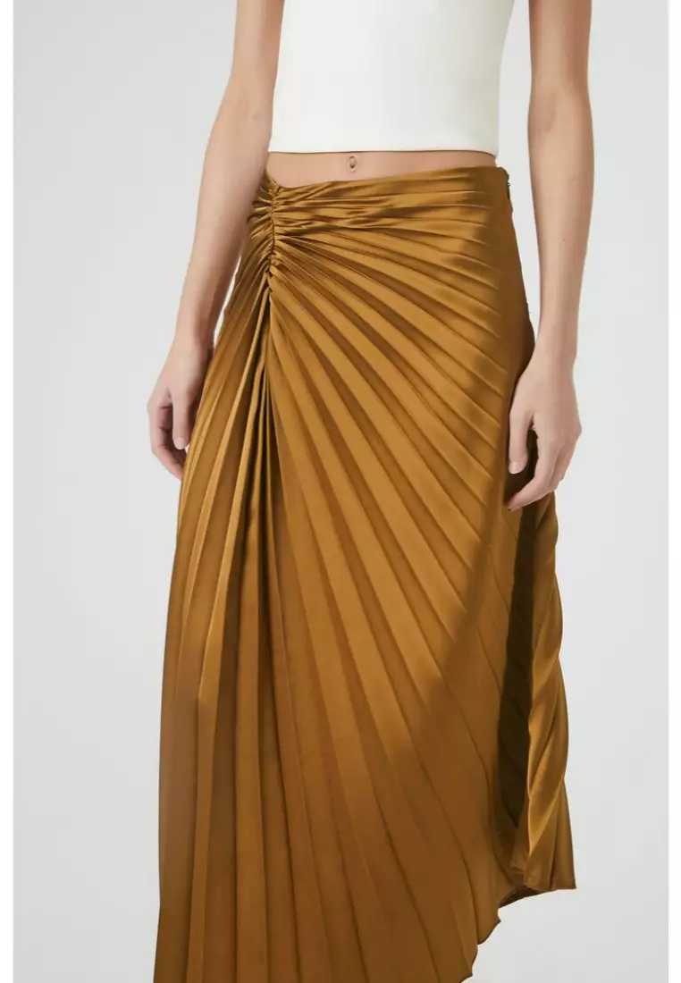 Forever 21 best sale pleated maxi skirt