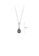 Glamorousky white 925 Sterling Silver Fashion and Elegant Geometric Black Freshwater Pearl Pendant with Cubic Zirconia and Necklace 10552ACDA2FF53GS_2