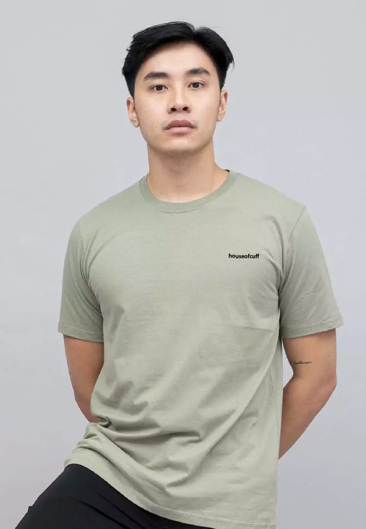 Houseofcuff T-shirt Kaos Polos Pendek Sage Green Tersedia Size S - 4XL