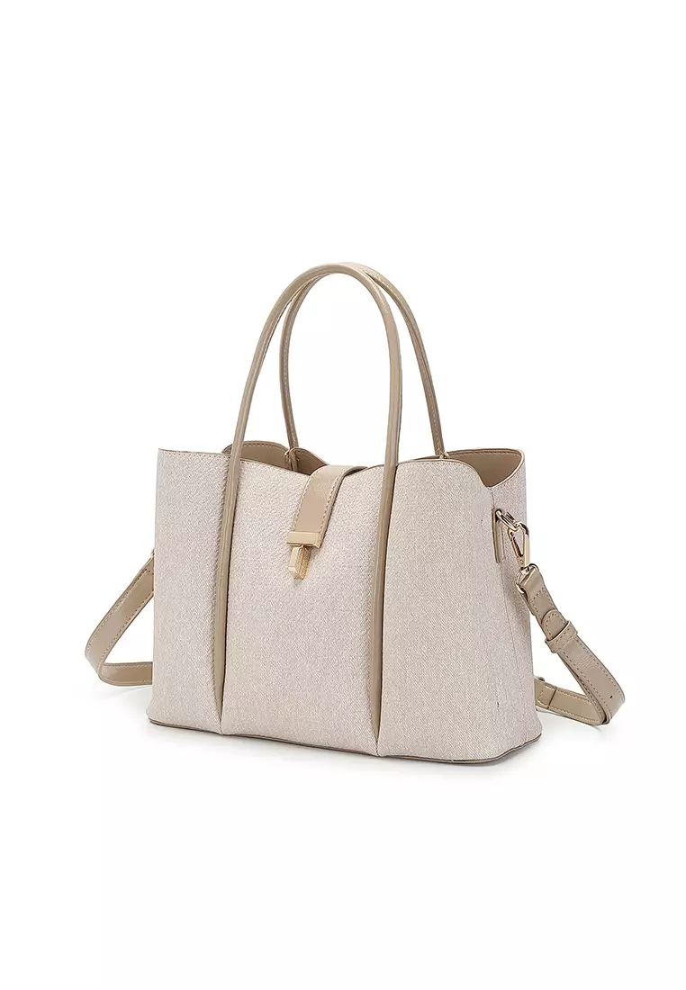 Women's Top Handle Bag / Sling Bag / Crossbody Bag / Shoulder Bag (Tas Tangan Wanita / Tas Selempang Wanita / Tas Bahu Wanita) - Putih