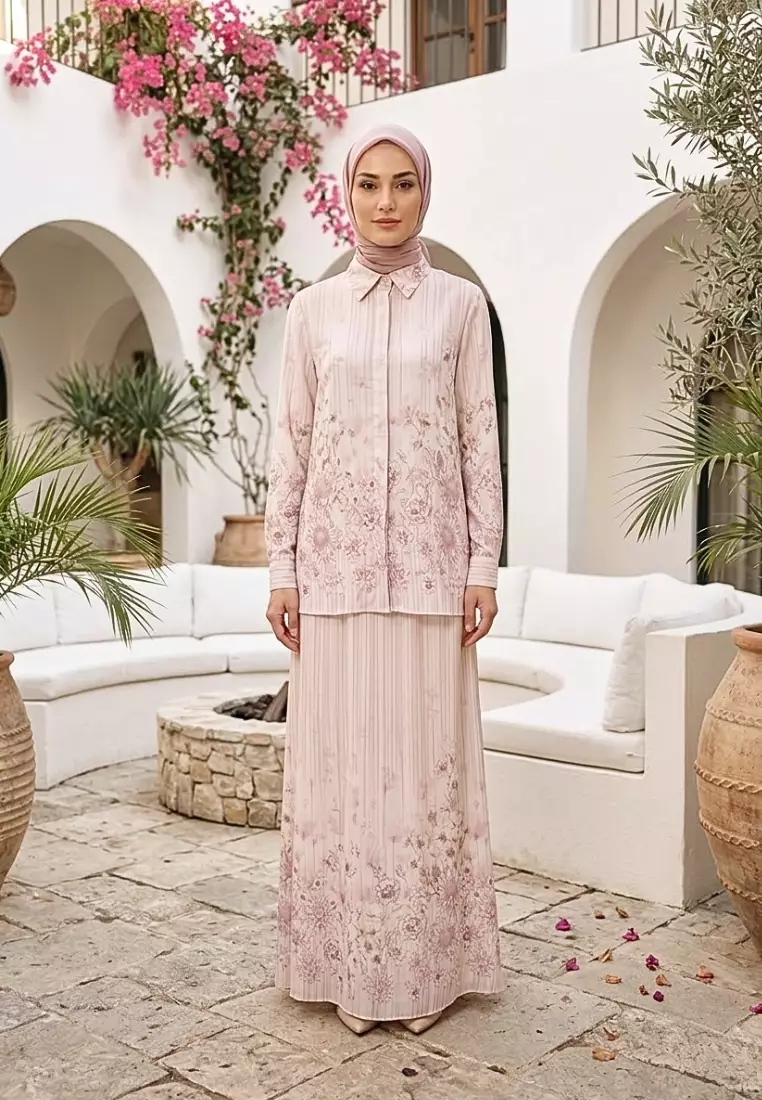 Rok Maxi Motif Bunga Cantik Kekinian In Cream By Brilliant Girl Warna CREAM