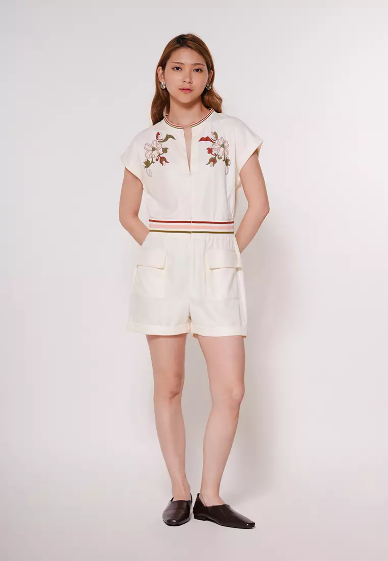 Aines Short Sleeve Playsuit