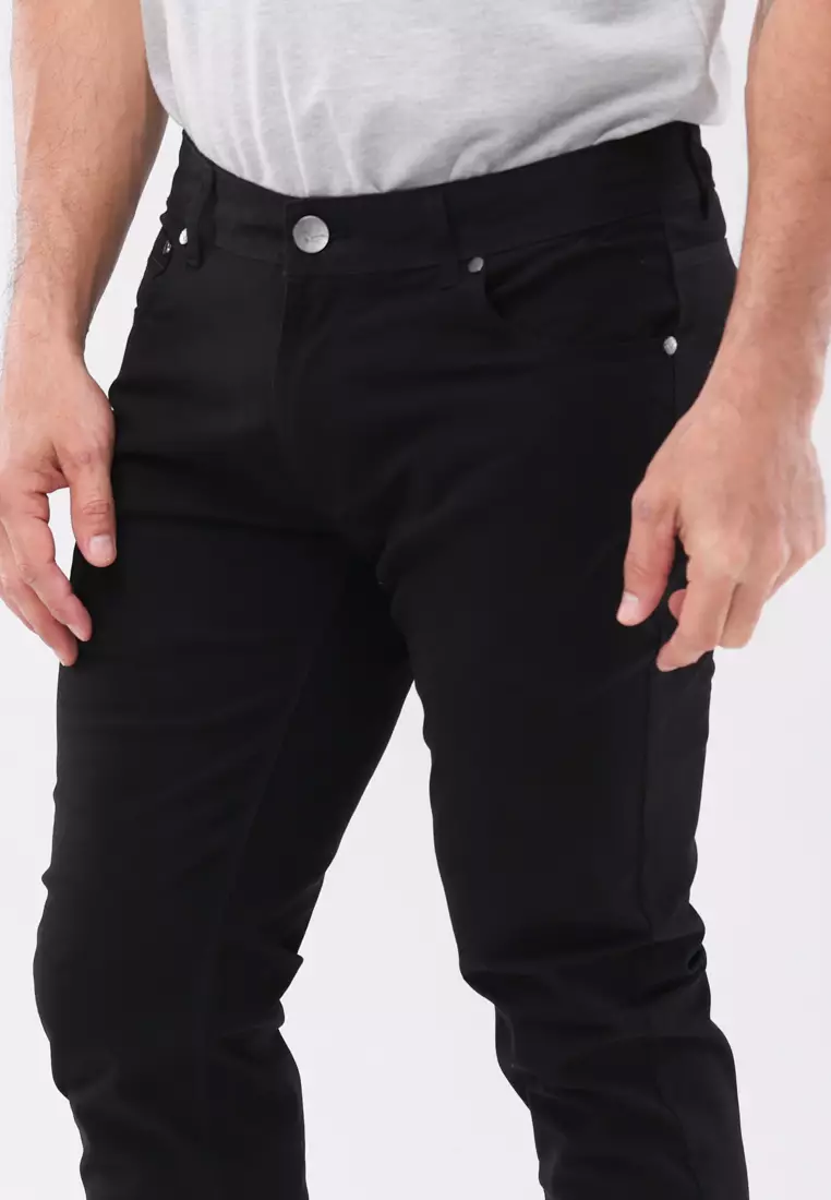 Colored Long Pants Slim Tapered Stretch