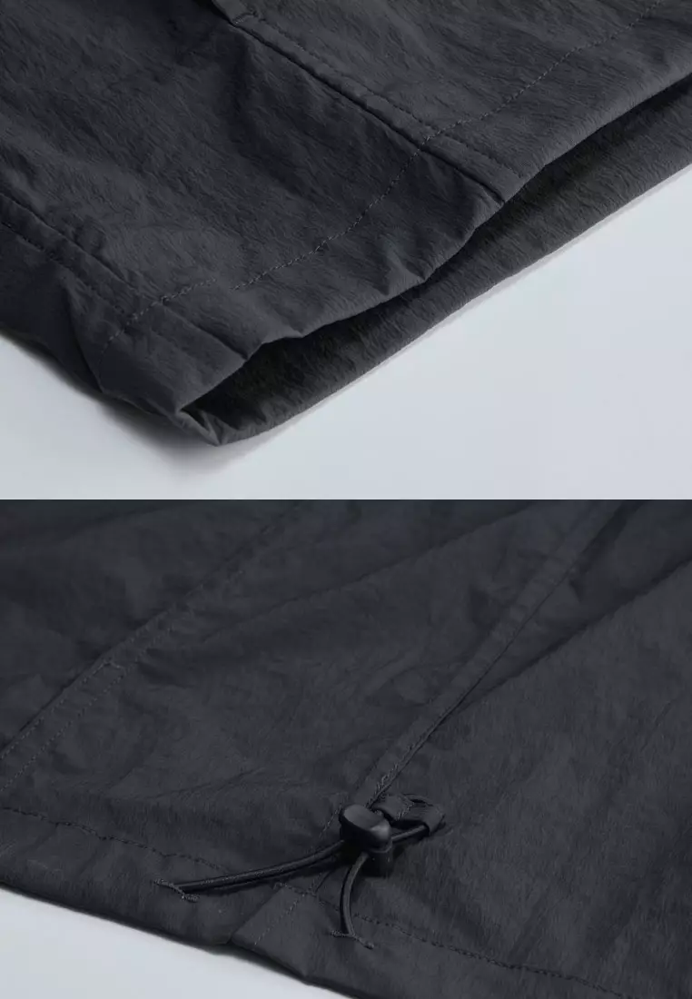 Korea Collection Men's Stretchy Nylon Cargo Pocket Short Sleeve Loose Shirt 01045521