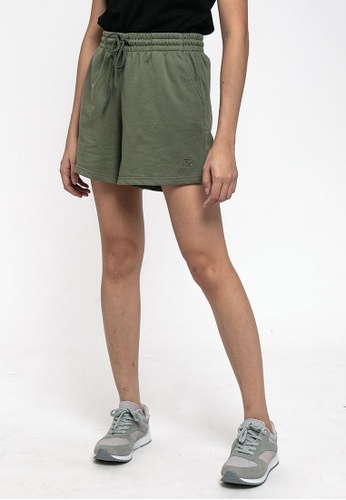 FOREST green Forest Ladies  Plain Elastic Cotton Terry Short Pants - 860136 - 48Olive 78F87AA45B7368GS_1