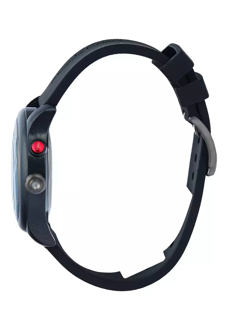 Alexandre Christie - Jam Tangan Analog Pria - Black - Rubber Strap - 9397MHRIGGRBA