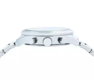 Jam Tangan Pria Alba Prestige AT3K55 AT3K55X1 Strap Stainless Steel Silver Color Men White Black Dial Chronograph Feature Watch Original Garansi Resmi