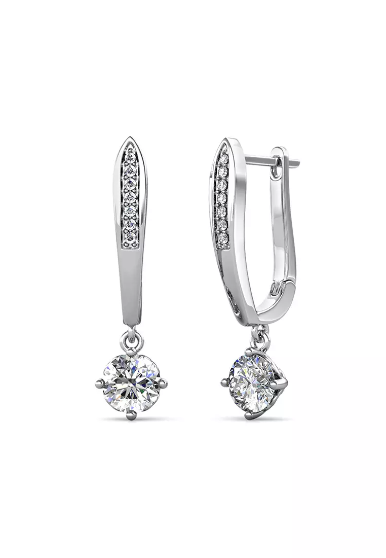 Berlian Moissanite Le Elodie Earring [GRA CERTIFICATE MOISSANITE DIAMOND] - Anting 0.8 CT Moissanite Diamond with 925 Silver Celesta Moissanite