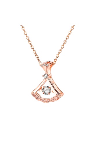 Air Jewellery gold Luxurious Little Dress Necklace In Rose Gold F3475AC2D6DDC3GS_1
