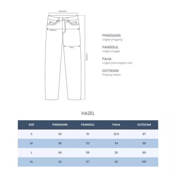 Celana Jeans Wanita Hazel Barrel Medium Blue