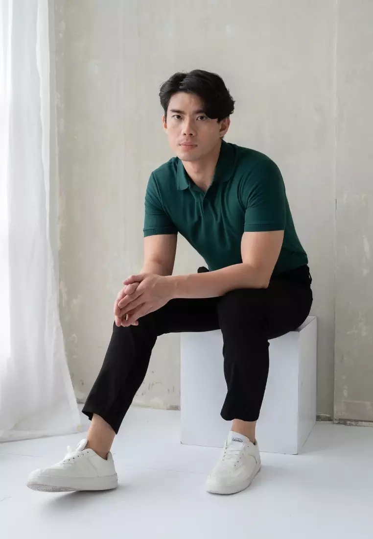 Kale Park Bottle Green/ Kaos Polo Pria Lengan Pendek Kerah / Polo Shirt Slim Fit