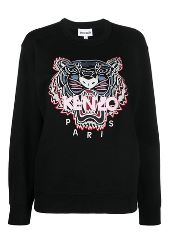 Kenzo black Kenzo Tiger Sweatshirt in Black 6D237AA0FA8279GS_1
