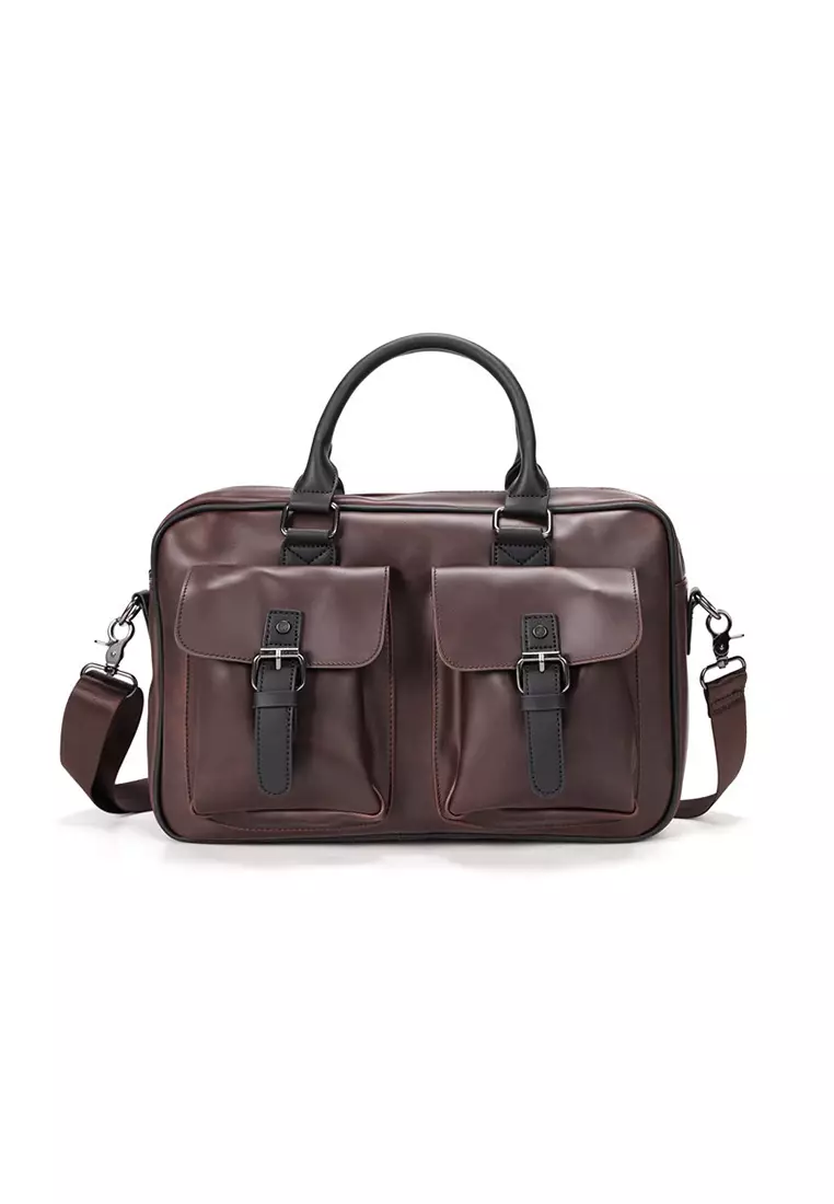 Mens leather satchel best sale briefcase