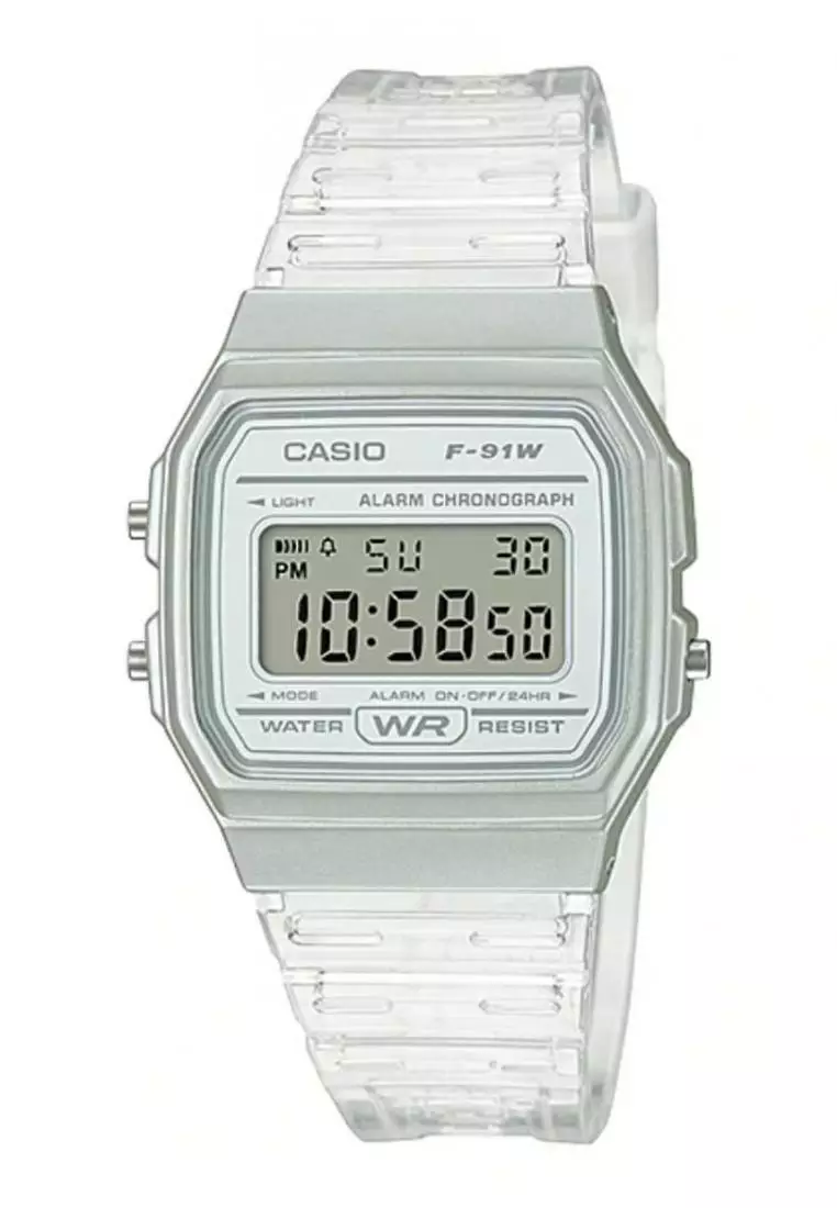 Jual Casio Casio Digital Jam Tangan Wanita Strap Karet Putih F91WS7 Original Original 2024