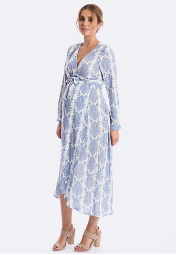 Buy Maive Bo Harlow Maternity Dress In Vintage Belle Long Sleeve