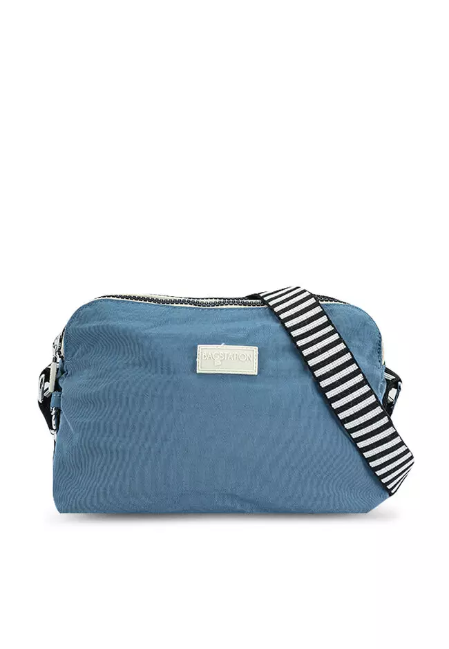 Buy Bagstation Crinkled Nylon Dual Zip Sling Bag 2024 Online ZALORA