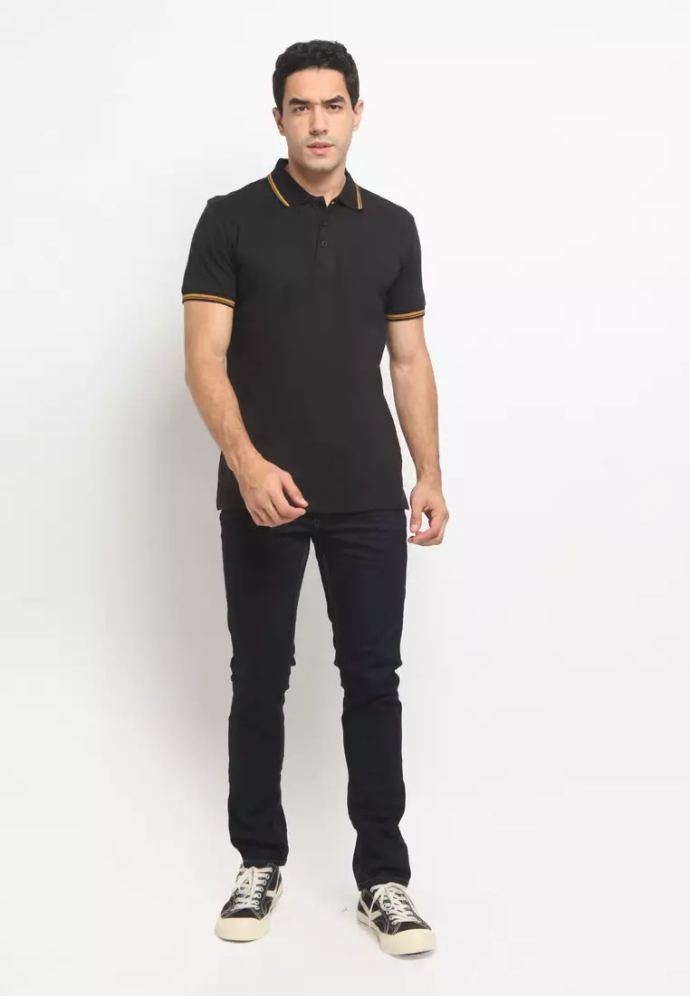 POLICE Polo Shirt Krah Stripes Pria 207200231