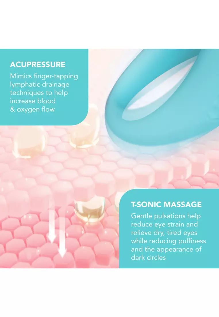 FOREO IRIS 2 Lymphatic Drainage Eye Massager - Dark Eye Circle & Eye Bags Remover | Enhanced Eye Cream Absorption | Anti Wrinkle Eye Puffiness Reducer - Mint