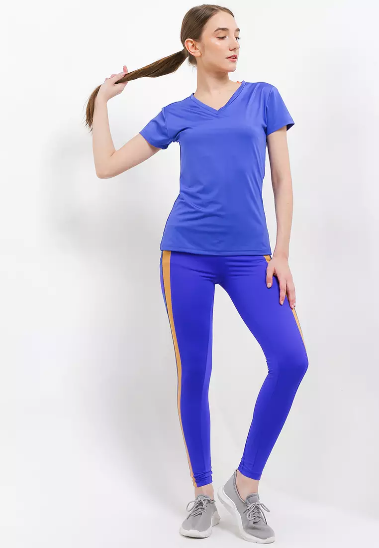 Celana Panjang Legging Olahraga Ladies Sport Long Pants Active Sport Olahraga Senam Yoga Pilates Gym Ketat Spandex