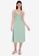 ZALORA BASICS green Sweetheart Cut Out Midi Dress FA81DAA72E419FGS_1