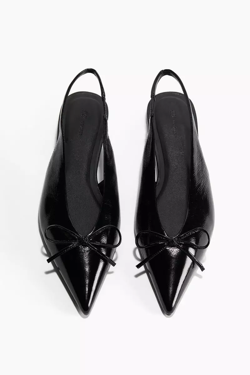 Buy H&M Leather slingback ballet pumps 2025 Online ZALORA