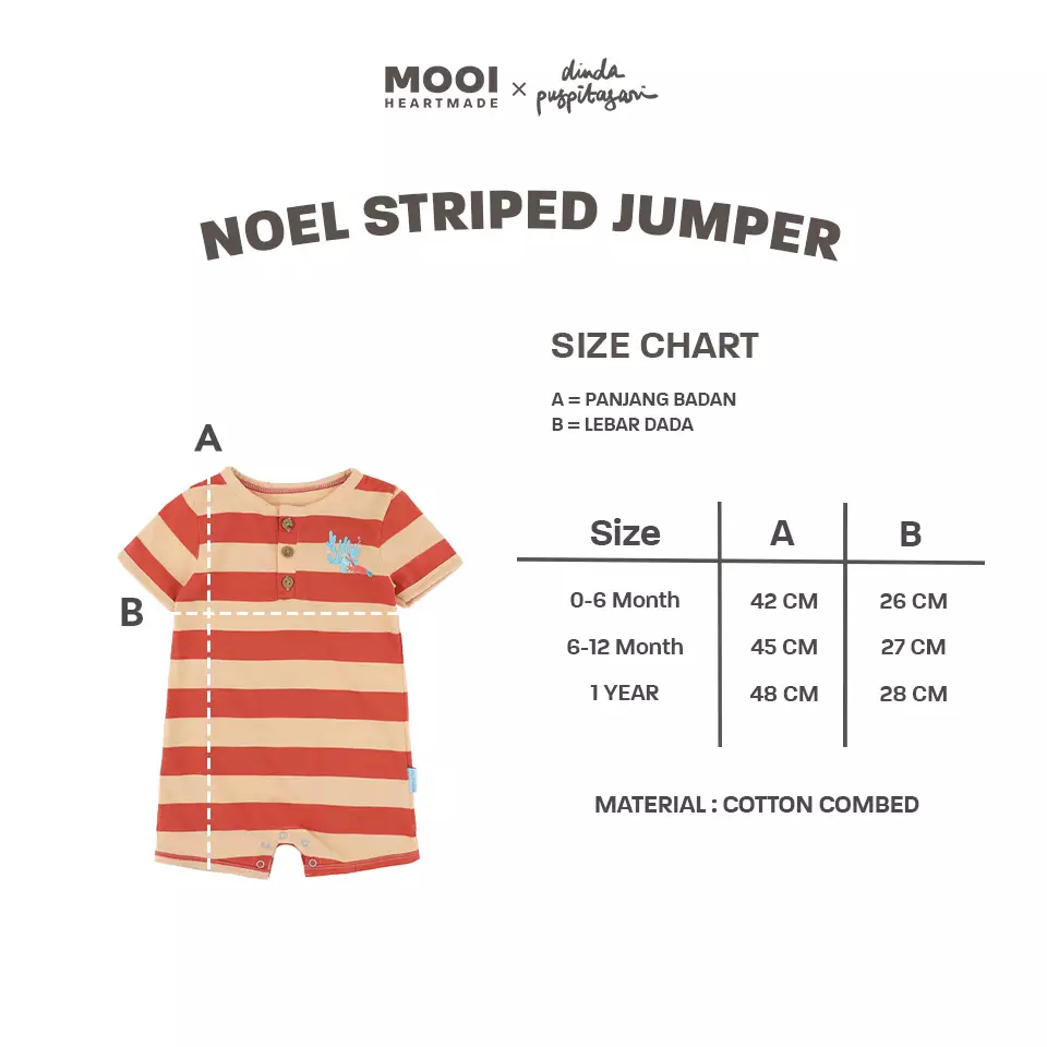 Mooi X Dinda Puspitasari Jumper Bayi Noel Striped Jumper - Yellow Brown