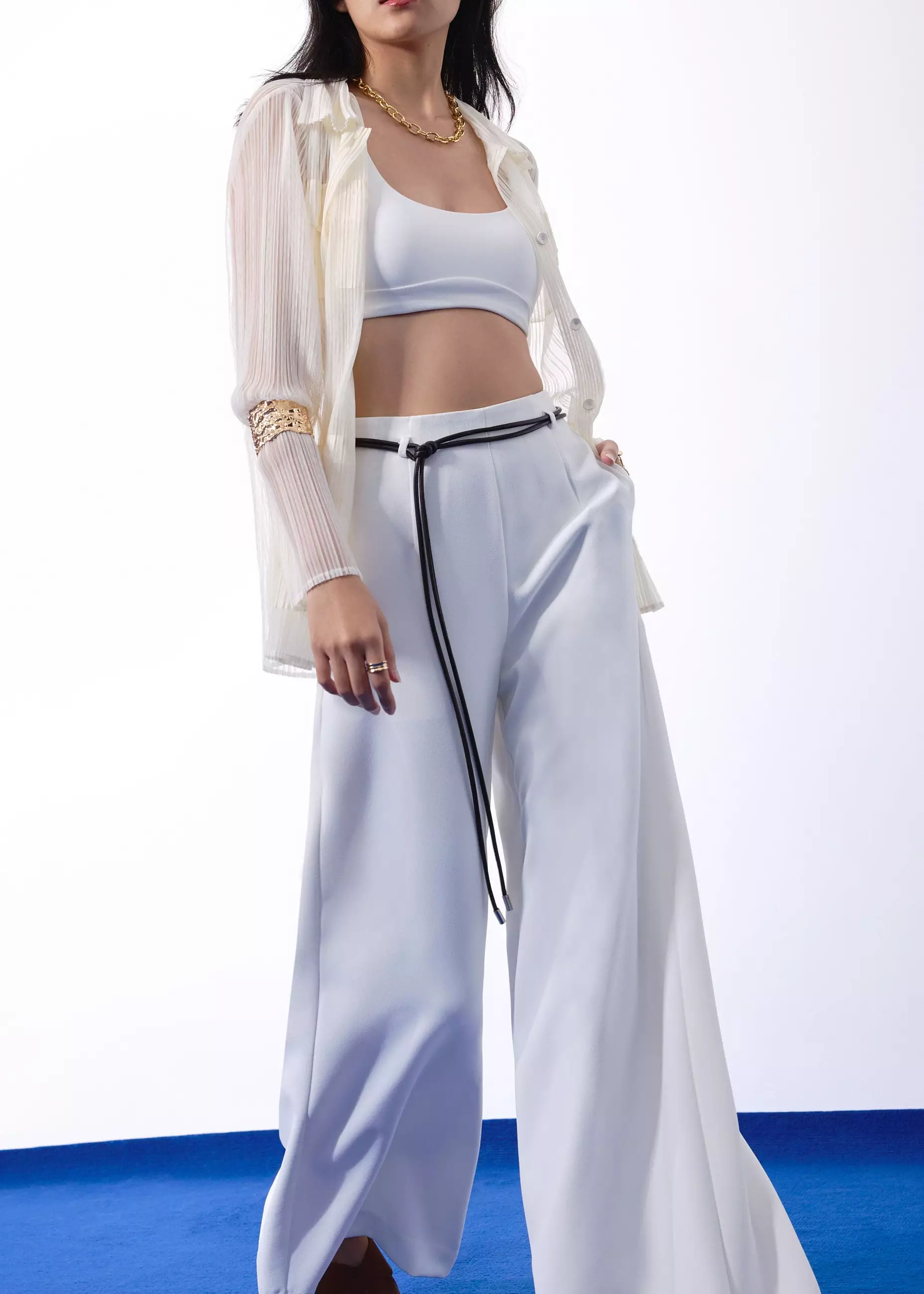 Celana Panjang Wanita - Leggy™ Jules Tailored Crepe Palazzo Pants