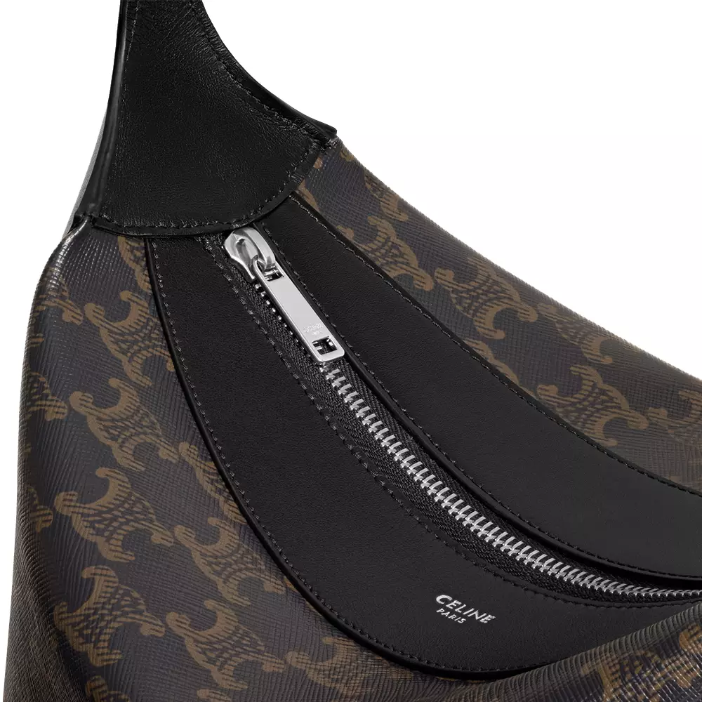 Harry Triomphe Canvas and Calfskin Crossbody Bag Black