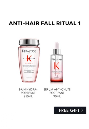 Kerastase Kerastase Anti Hair Fall Ritual 1 : Genesis Bain Hydra-Fortifiant  250ml & Genesis Anti-Chute Fortifiant Serum 90ml | ZALORA Malaysia